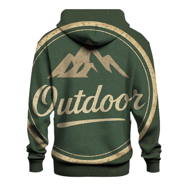 Weathered Mountain Lodge Badge heavyweight hoodies