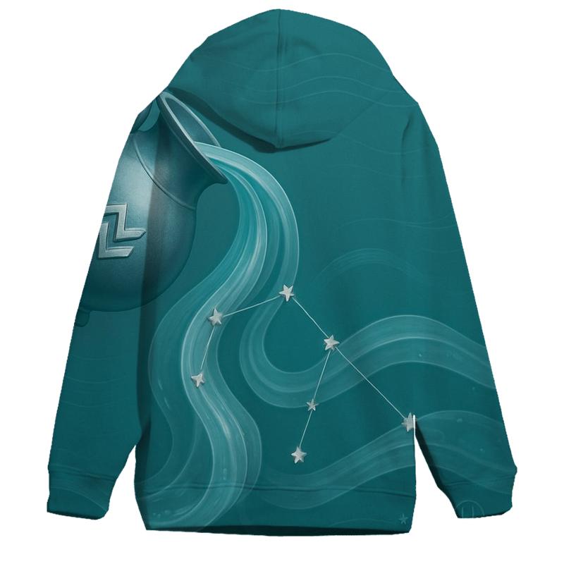 Aquarius Water Bearer Wave Chart designer hoodies