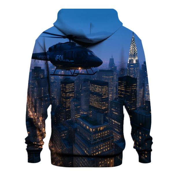 Twilight Helicopter Over Midtown hoodie designs
