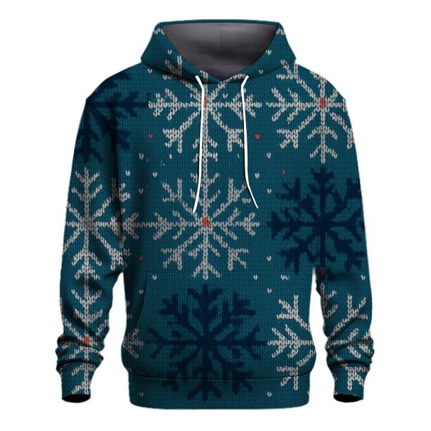 Festive Snowflake Brickwork Design custom hoodies
