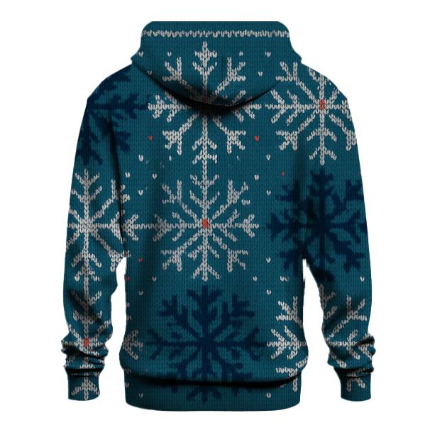 Festive Snowflake Brickwork Design custom hoodies