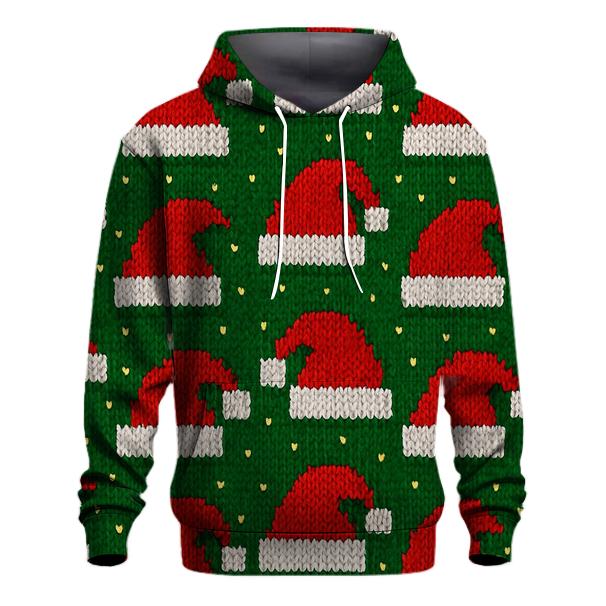 Santa Hat Scatter Bands Design printed hoodies