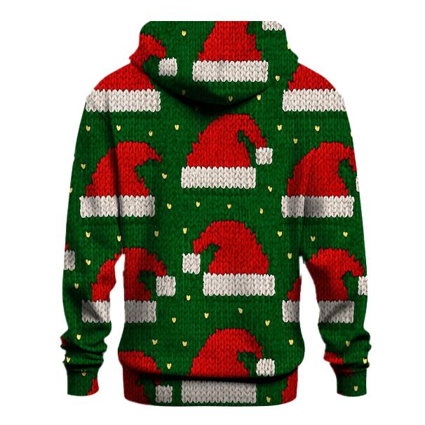 Santa Hat Scatter Bands Design printed hoodies