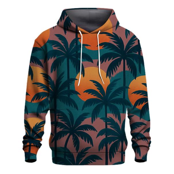 Synthwave Palm Mosaic heavyweight hoodies