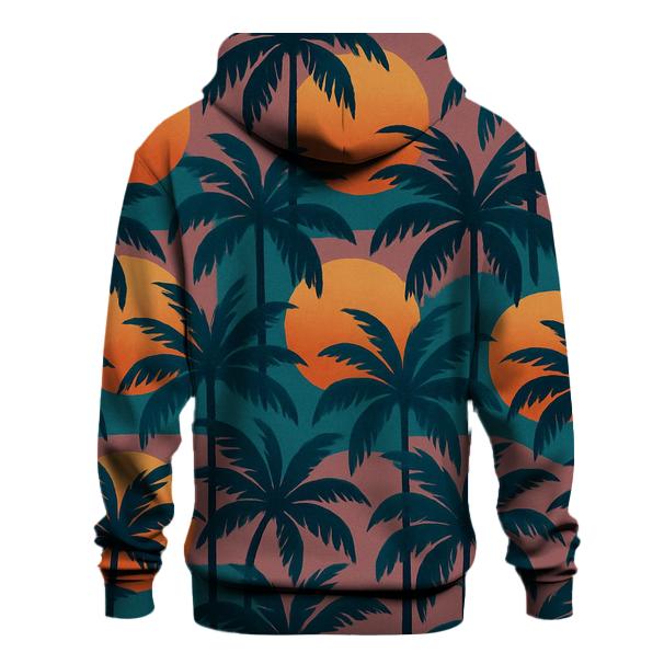Synthwave Palm Mosaic heavyweight hoodies