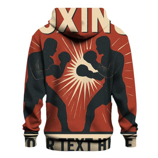 Retro Boxing Poster premium hoodies