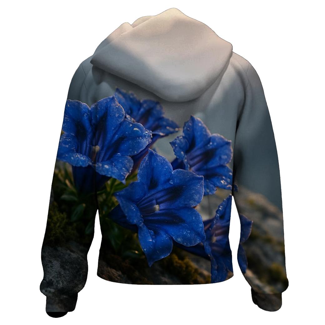 Dawn Dew On Alpine Gentians hoodie trends