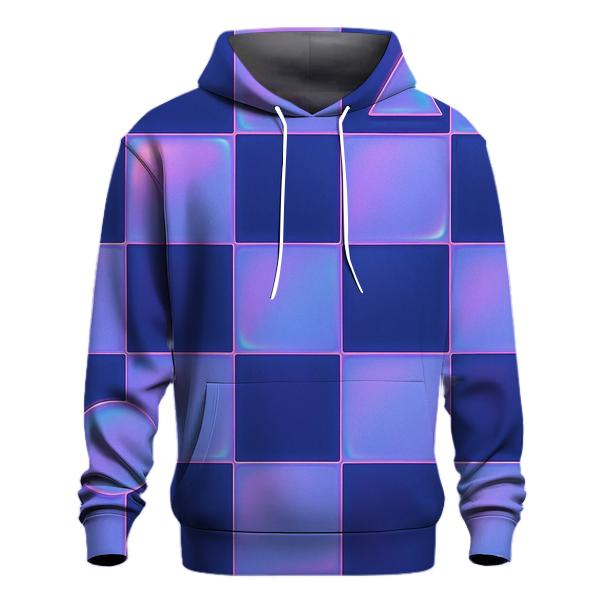 Hologram Checkerboard zip-up hoodies