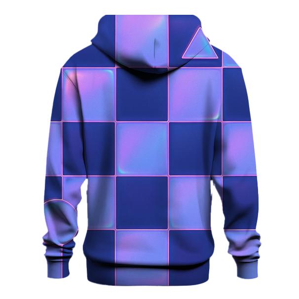 Hologram Checkerboard zip-up hoodies