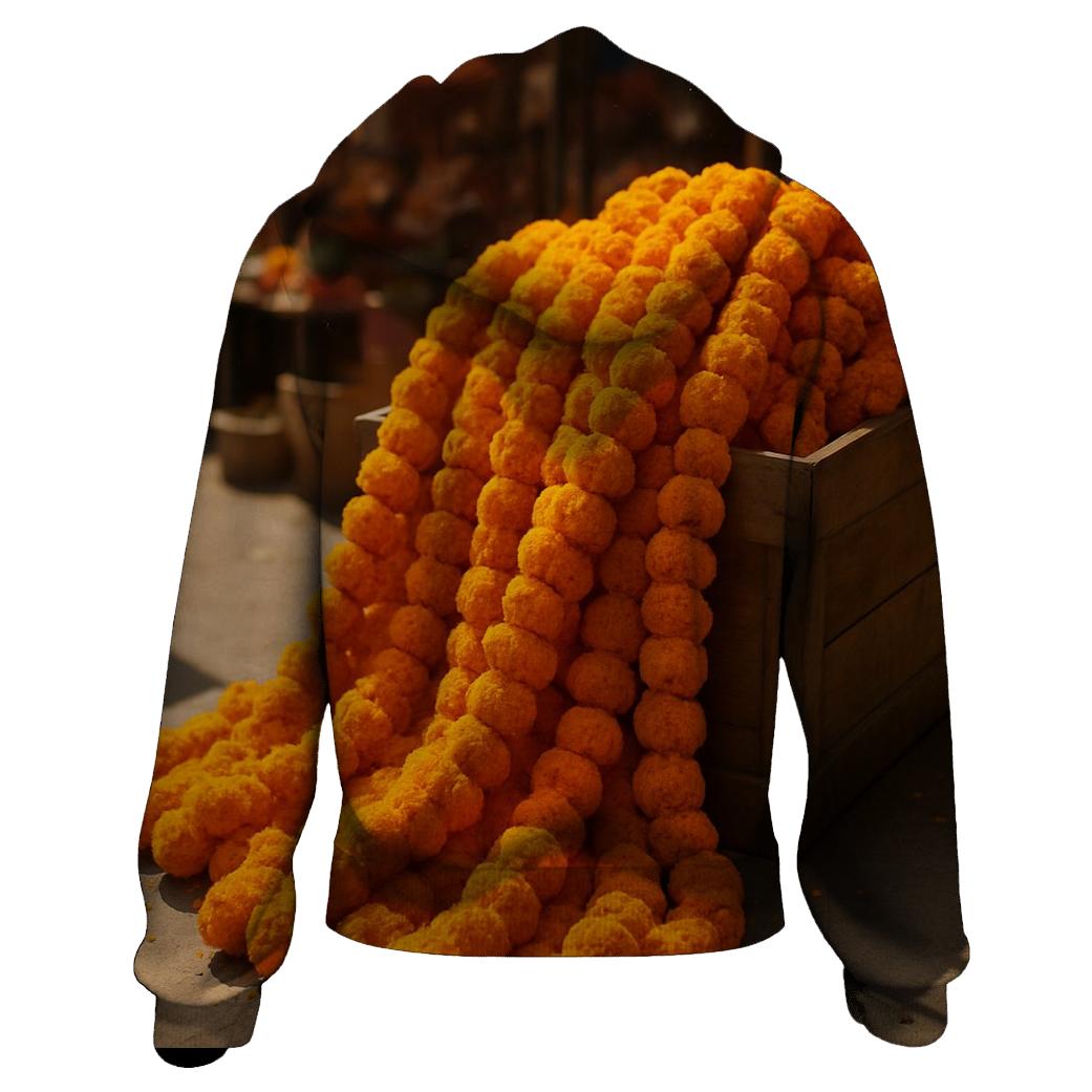 Marigold Market Stall At Noon printed hoodies