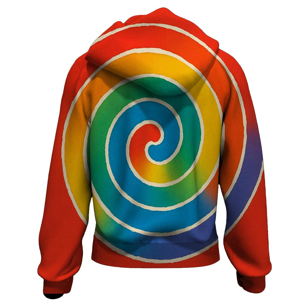 Classic Rainbow Spiral lightweight hoodies