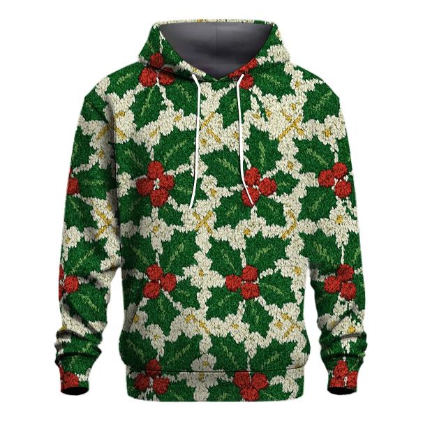 Holly Berry Dot Matrix Design premium hoodies
