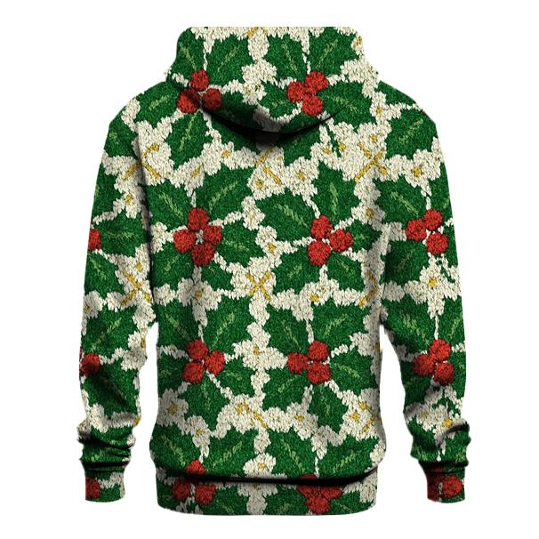 Holly Berry Dot Matrix Design premium hoodies