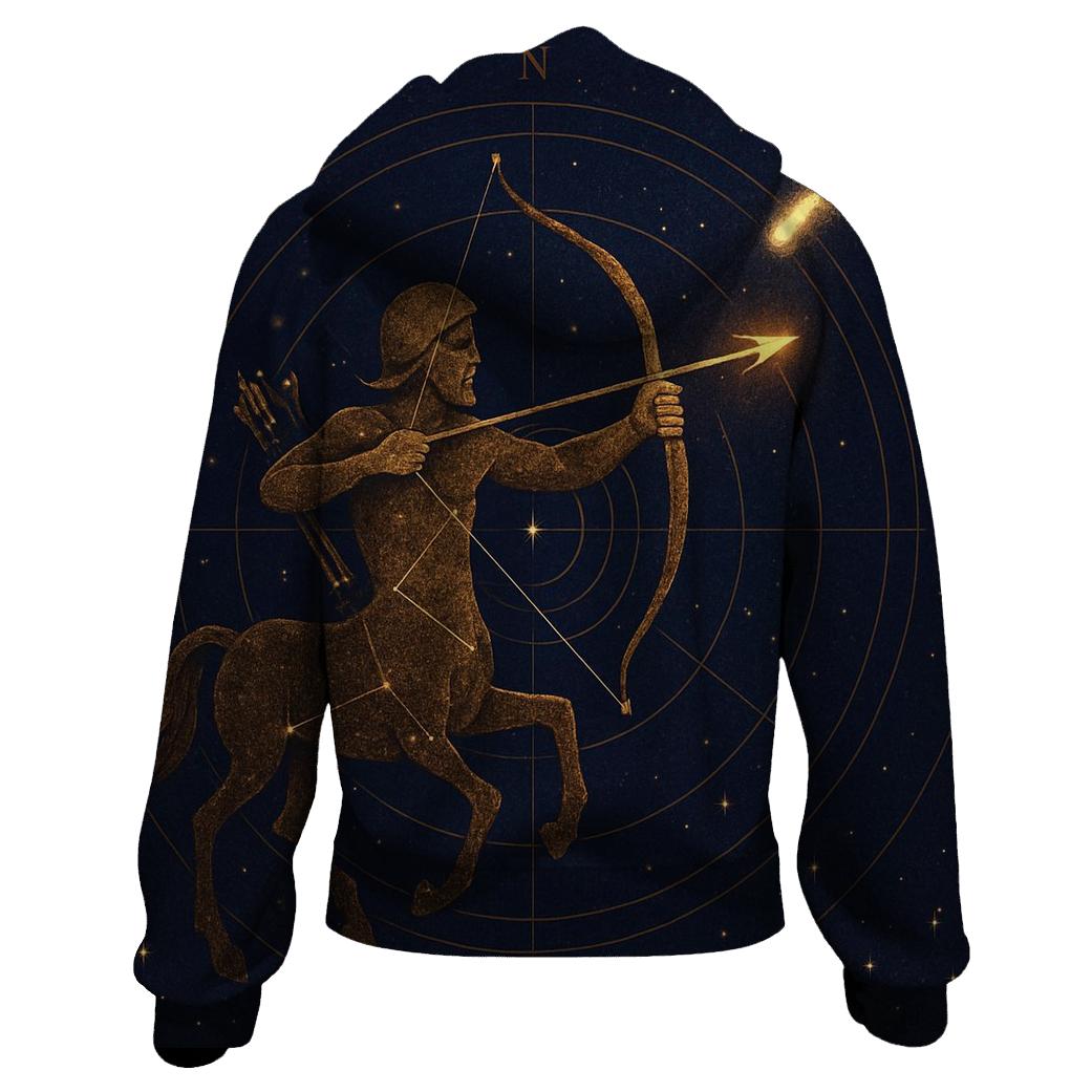 Sagittarius Archer Star Navigator designer hoodies