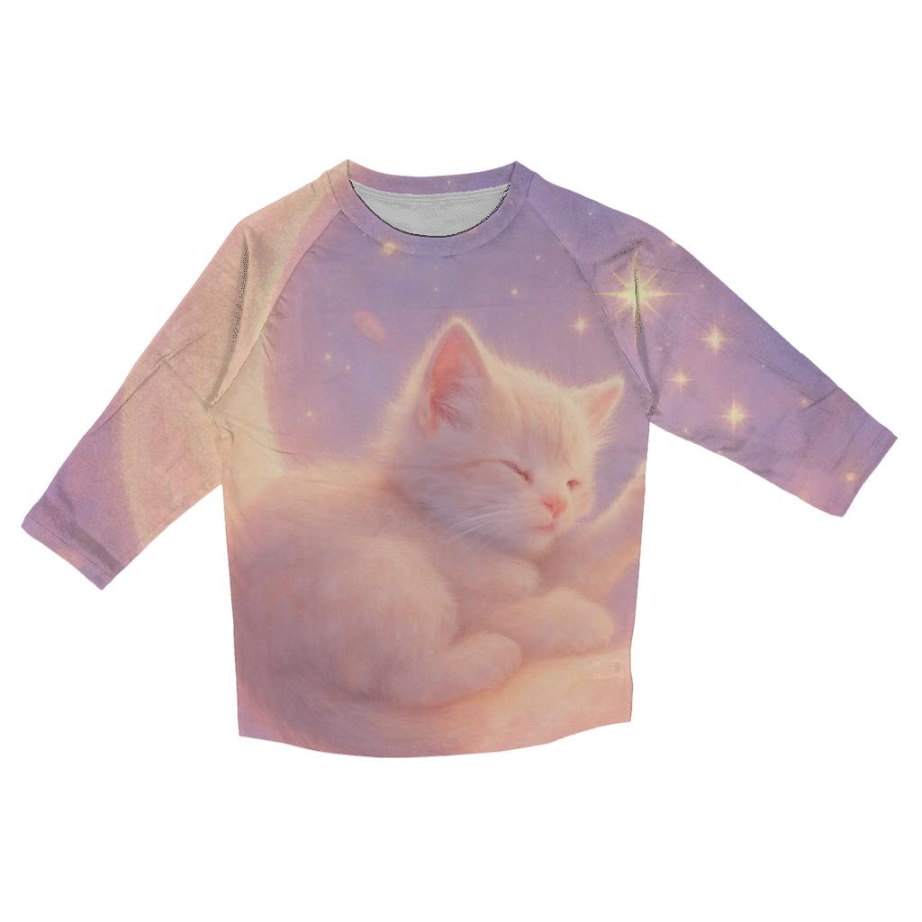 Moonlit Dream Kitten custom 3/4 sleeve shirts