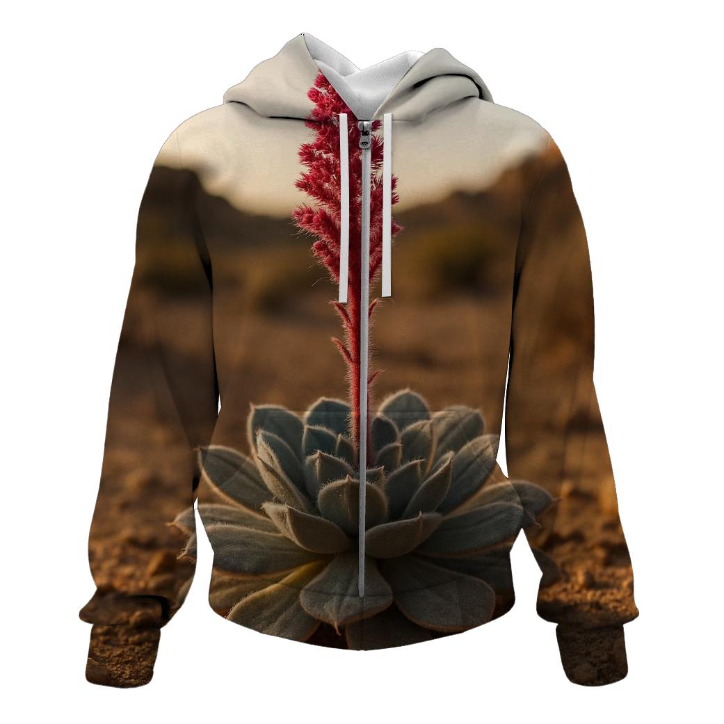Desert Succulent Bloom At Golden Hour lightweight hoodies
