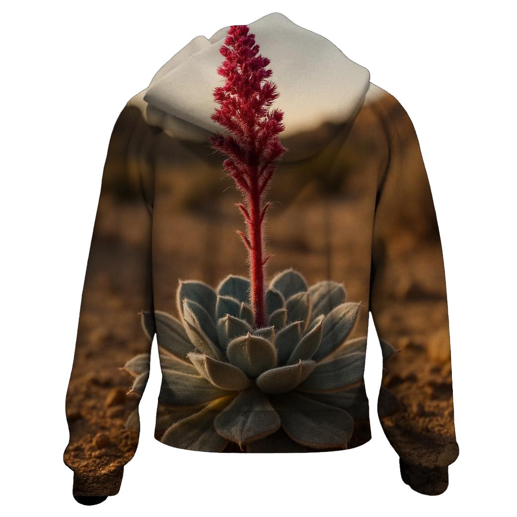 Desert Succulent Bloom At Golden Hour lightweight hoodies