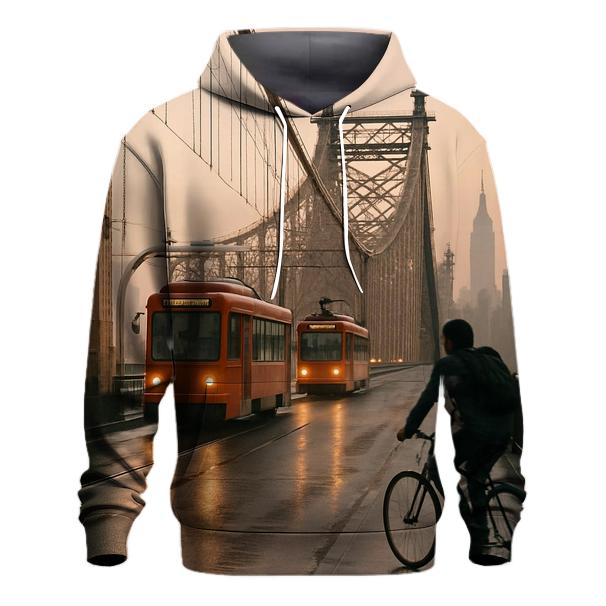 Queensborough Bridge Early Morning Commute lightweight hoodies