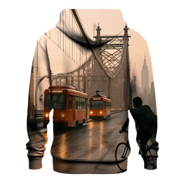 Queensborough Bridge Early Morning Commute lightweight hoodies