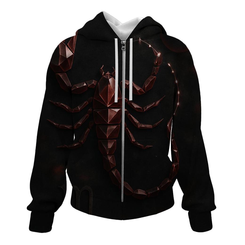 Scorpio Galactic Scorpion Design graphic hoodies