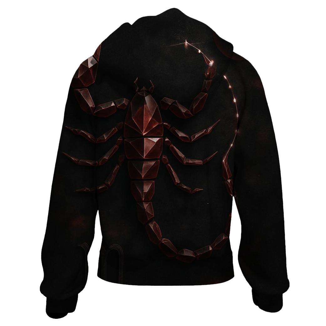 Scorpio Galactic Scorpion Design graphic hoodies