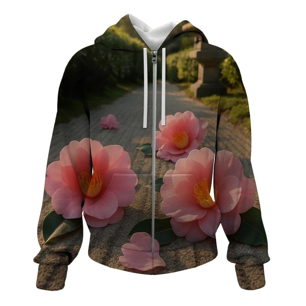Camellia Tea Garden Afternoon embroidered hoodies