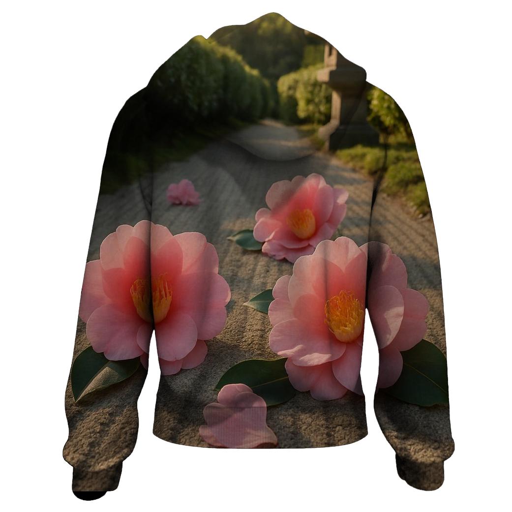Camellia Tea Garden Afternoon embroidered hoodies