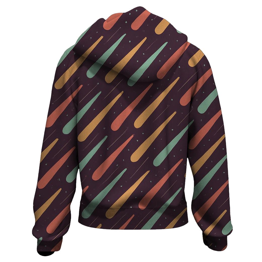 Meteor Curtain Mosaic zip-up hoodies