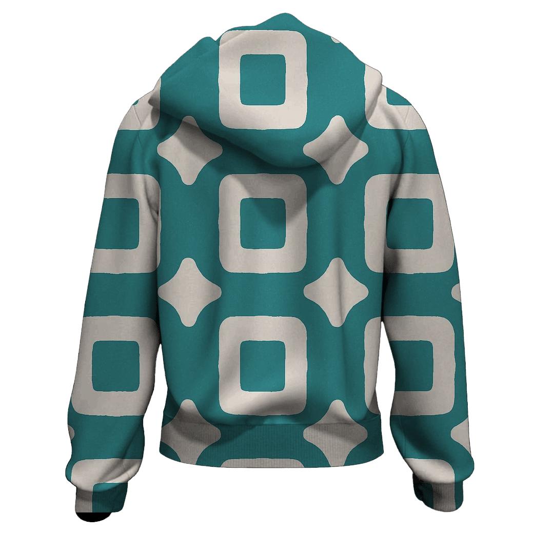 Itajime Clamp Grid zip-up hoodies