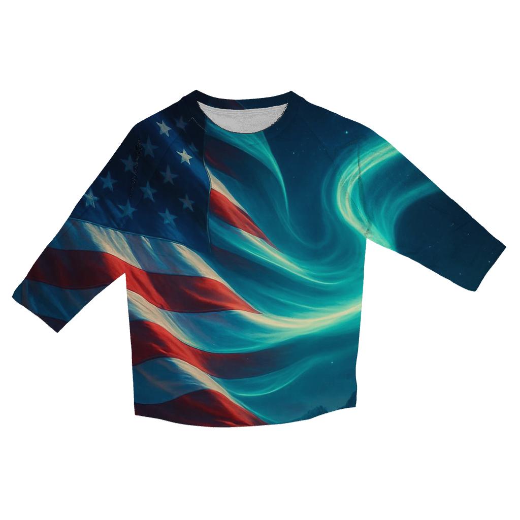 Aurora Stripes casual three quarter sleeve shirts