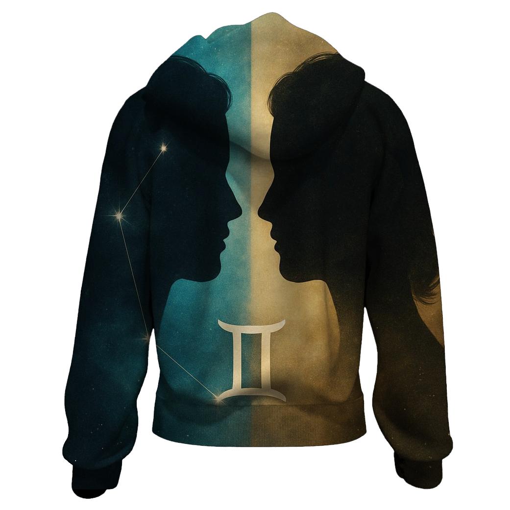 Gemini Twin Nebula Portrait heavyweight hoodies