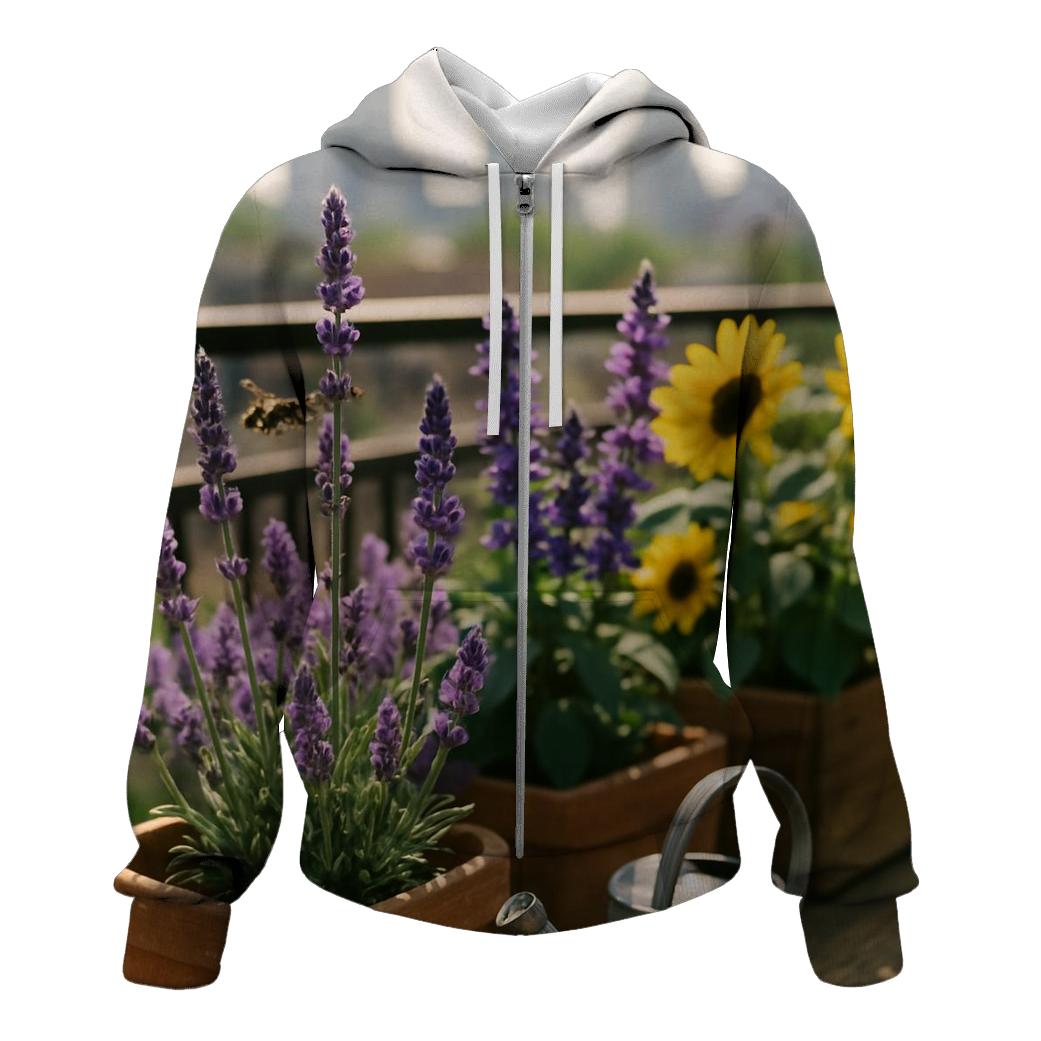Urban Balcony Pollinator Patch lightweight hoodies
