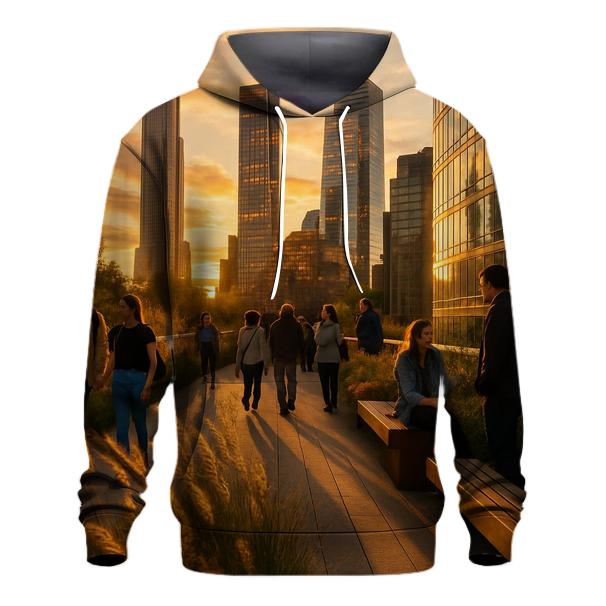 High Line Sunset With Sculptural Skyscrapers graphic hoodies