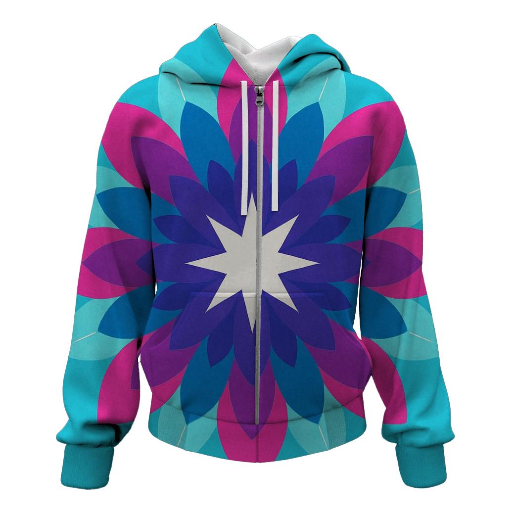 Mandala Sunburst embroidered hoodies