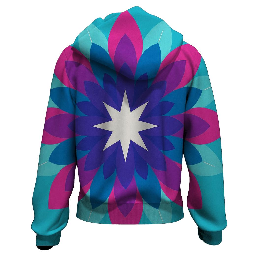Mandala Sunburst embroidered hoodies
