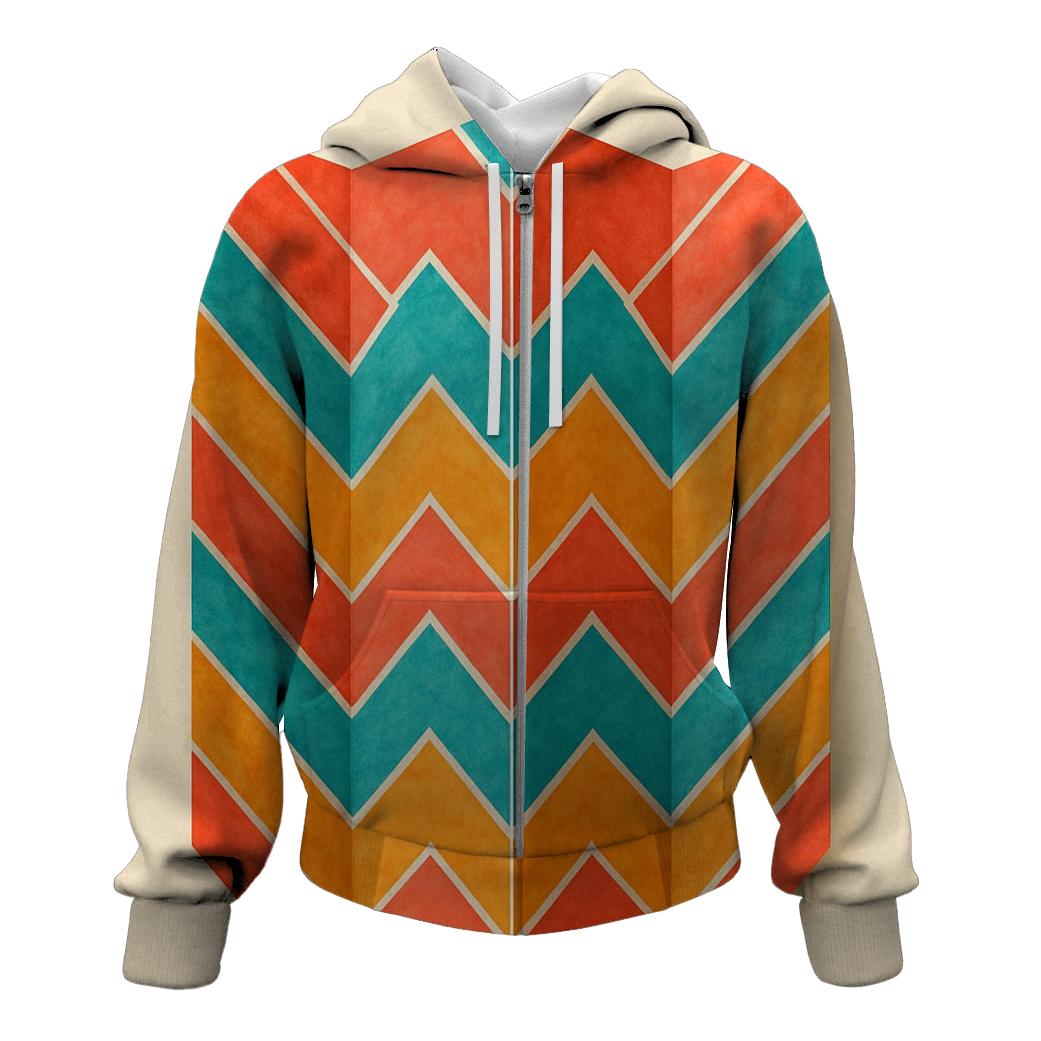 Chevron Accordion Fold premium hoodies