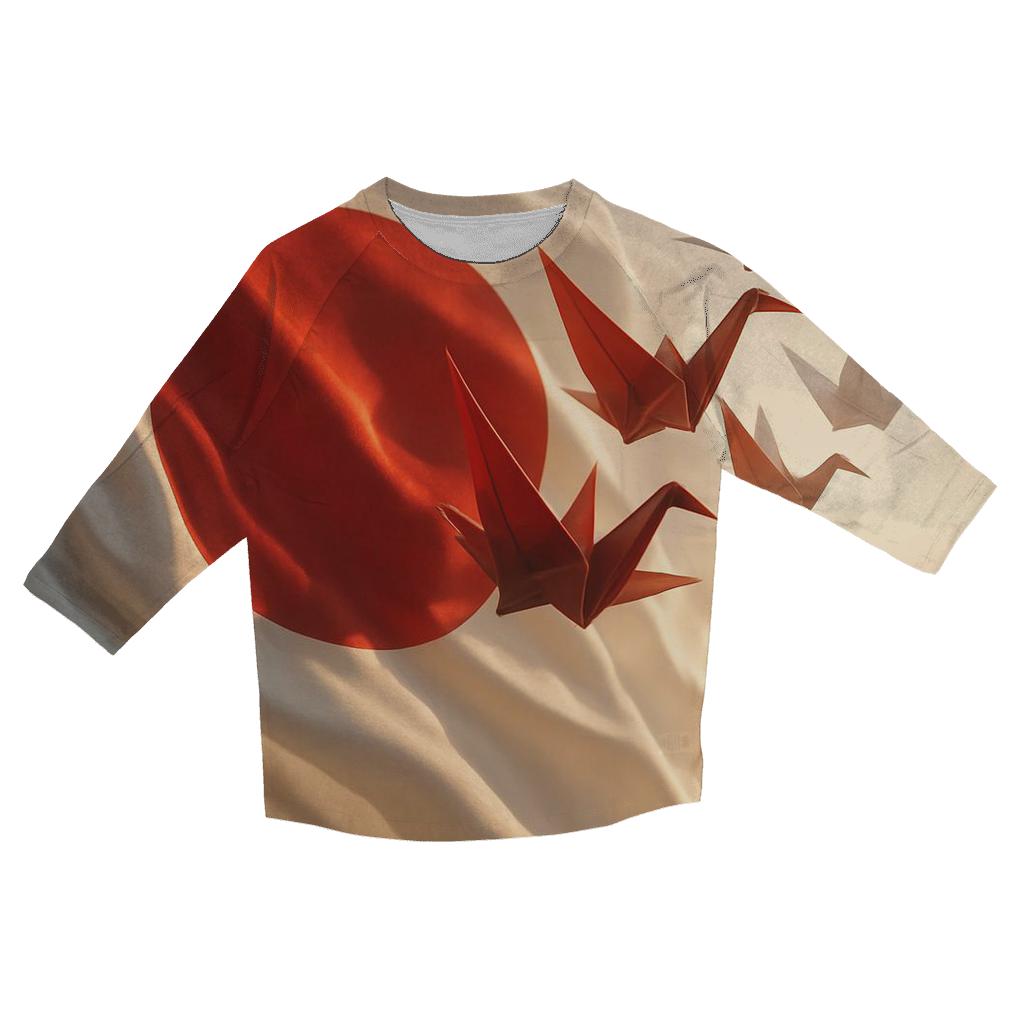 Rising Sun Fabric Symphony Japan fashion 3/4 sleeve shirts