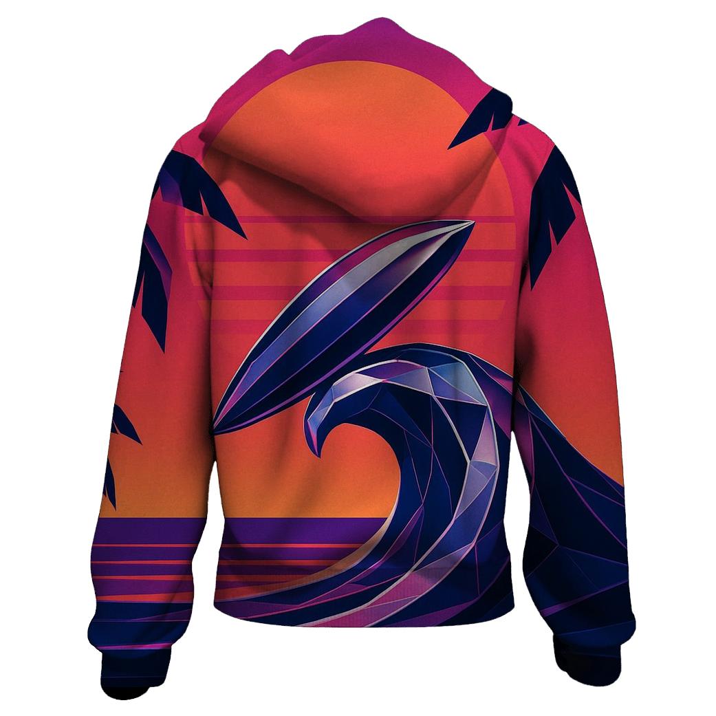 Retro Wave Surf Sunset hoodies fashion