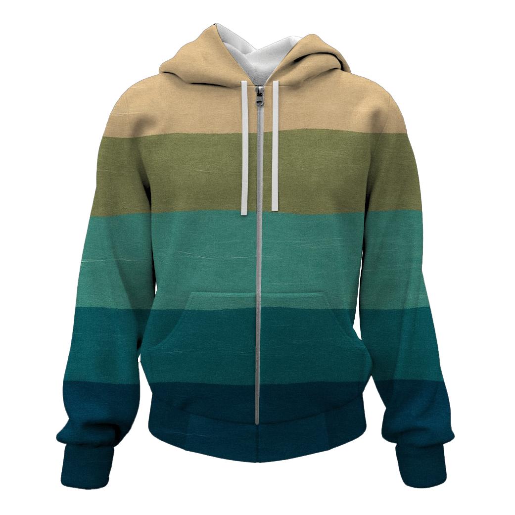 Horizon Stripes Landscape lightweight hoodies