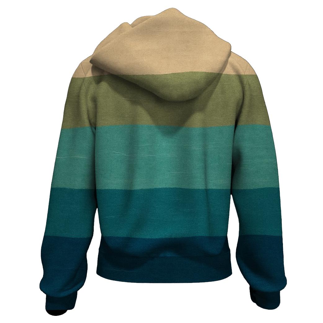 Horizon Stripes Landscape lightweight hoodies