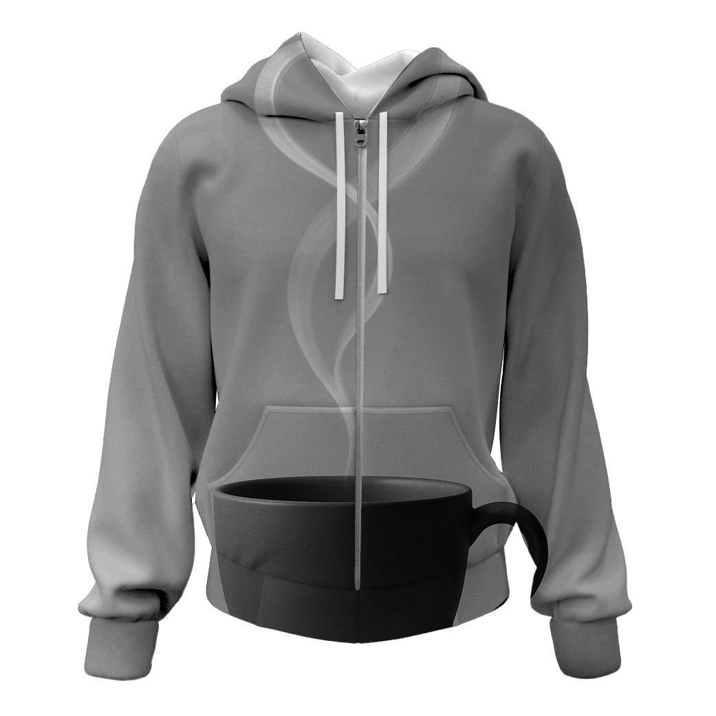 Steam Ribbon Silhouette heavyweight hoodies