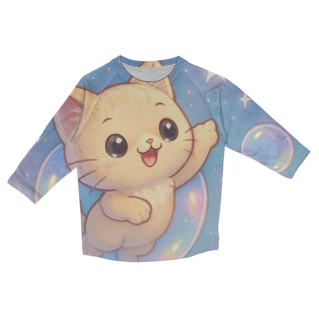Cosmic Bubble Explorer stylish quarter sleeve tops