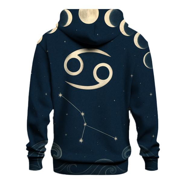 Lunar Cancer Moon Phase Cycle designer hoodies