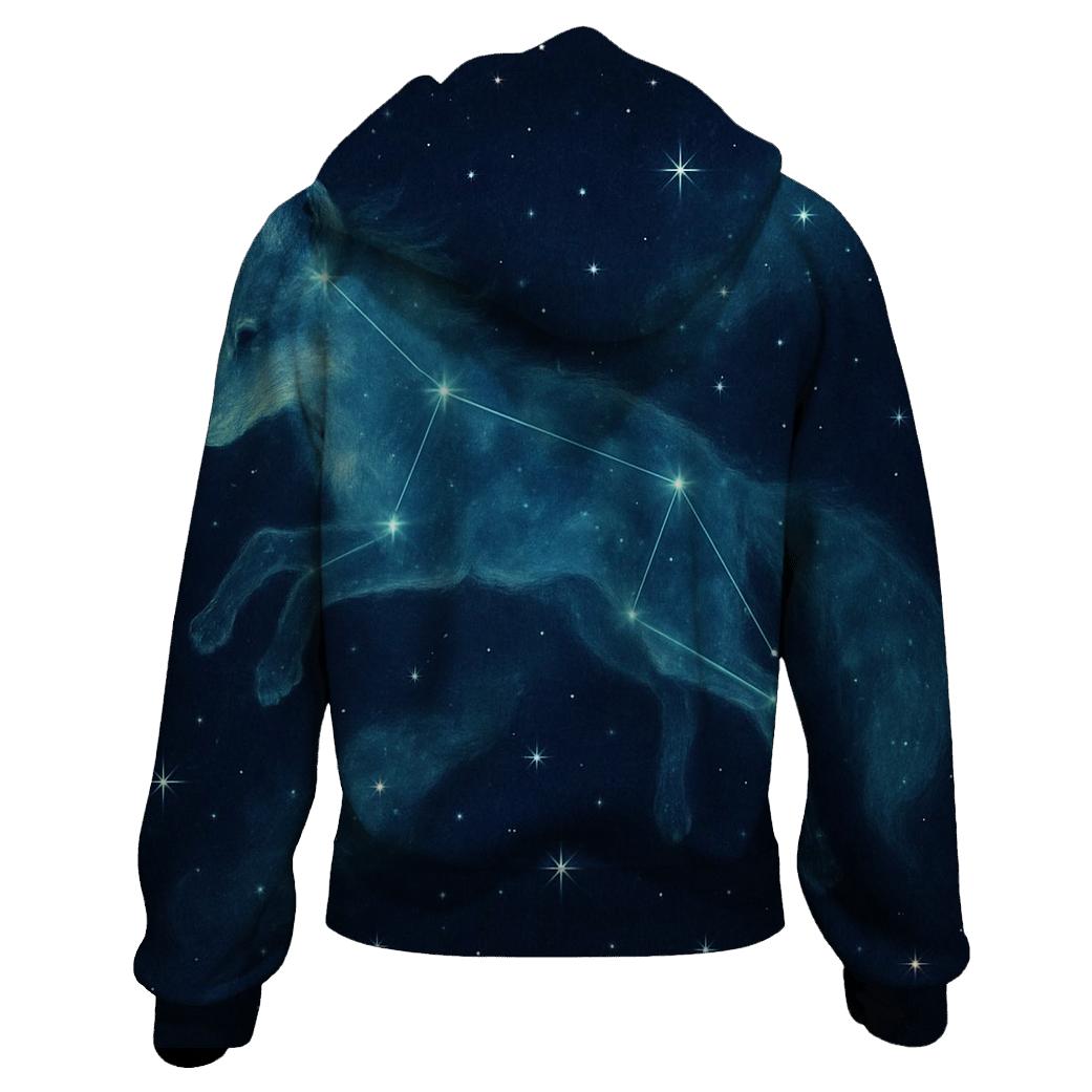 Celestial Fox Constellation printed hoodies
