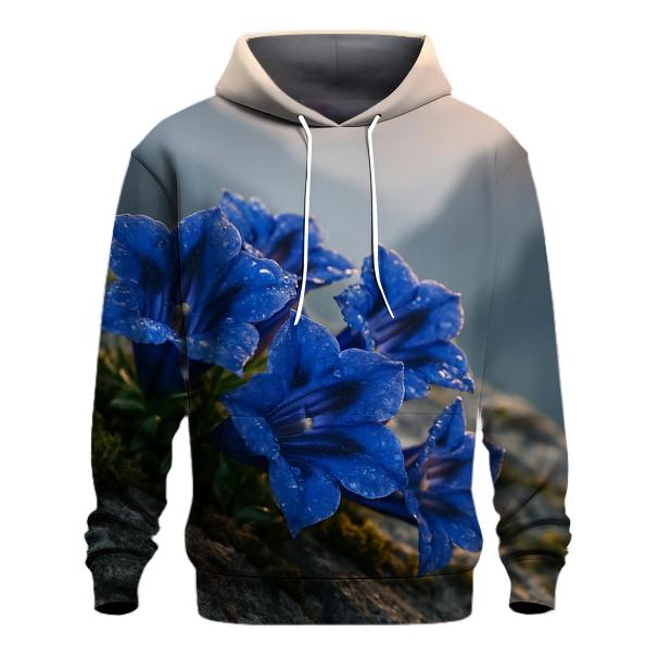 Dawn Dew On Alpine Gentians designer hoodies