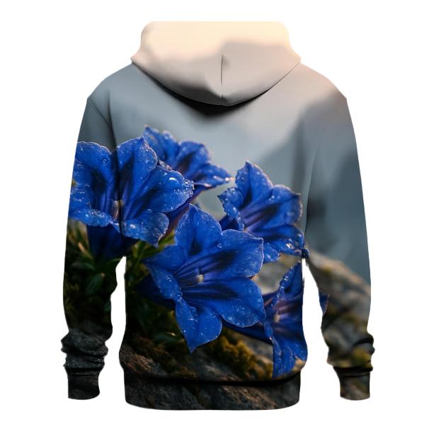 Dawn Dew On Alpine Gentians designer hoodies