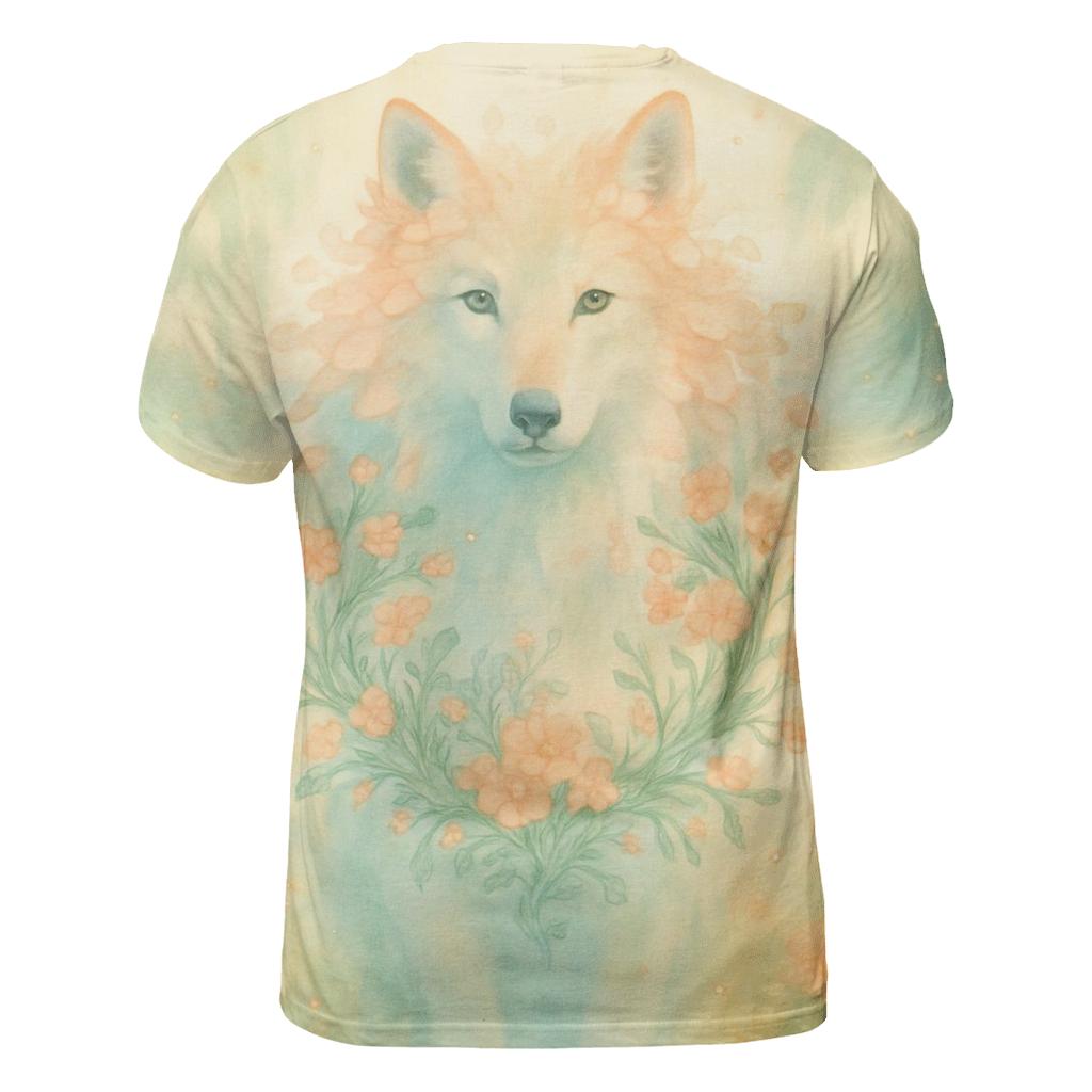 Blooming Spiritwolf statement graphic shirts