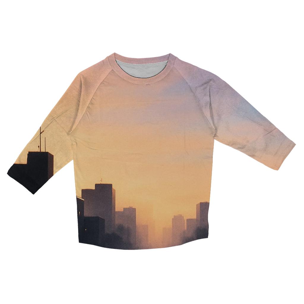 Lavender City Fade trendy 3/4 sleeve tops