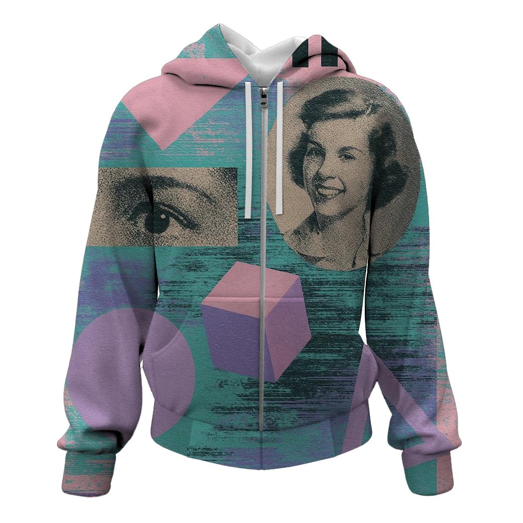 Abstract Vaporwave Collage heavyweight hoodies