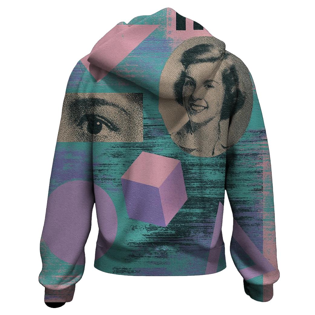 Abstract Vaporwave Collage heavyweight hoodies